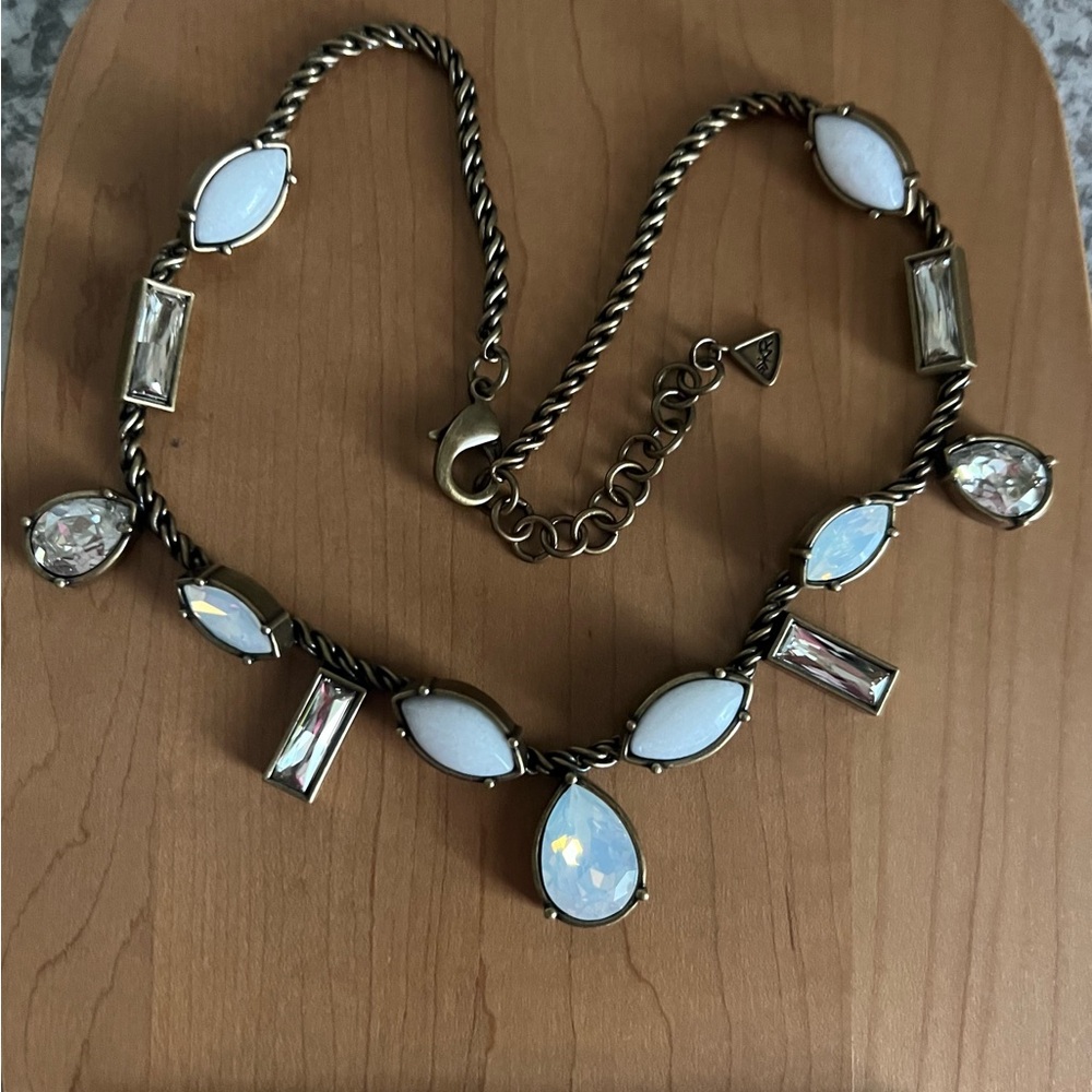 Elegant White and Silver Necklace